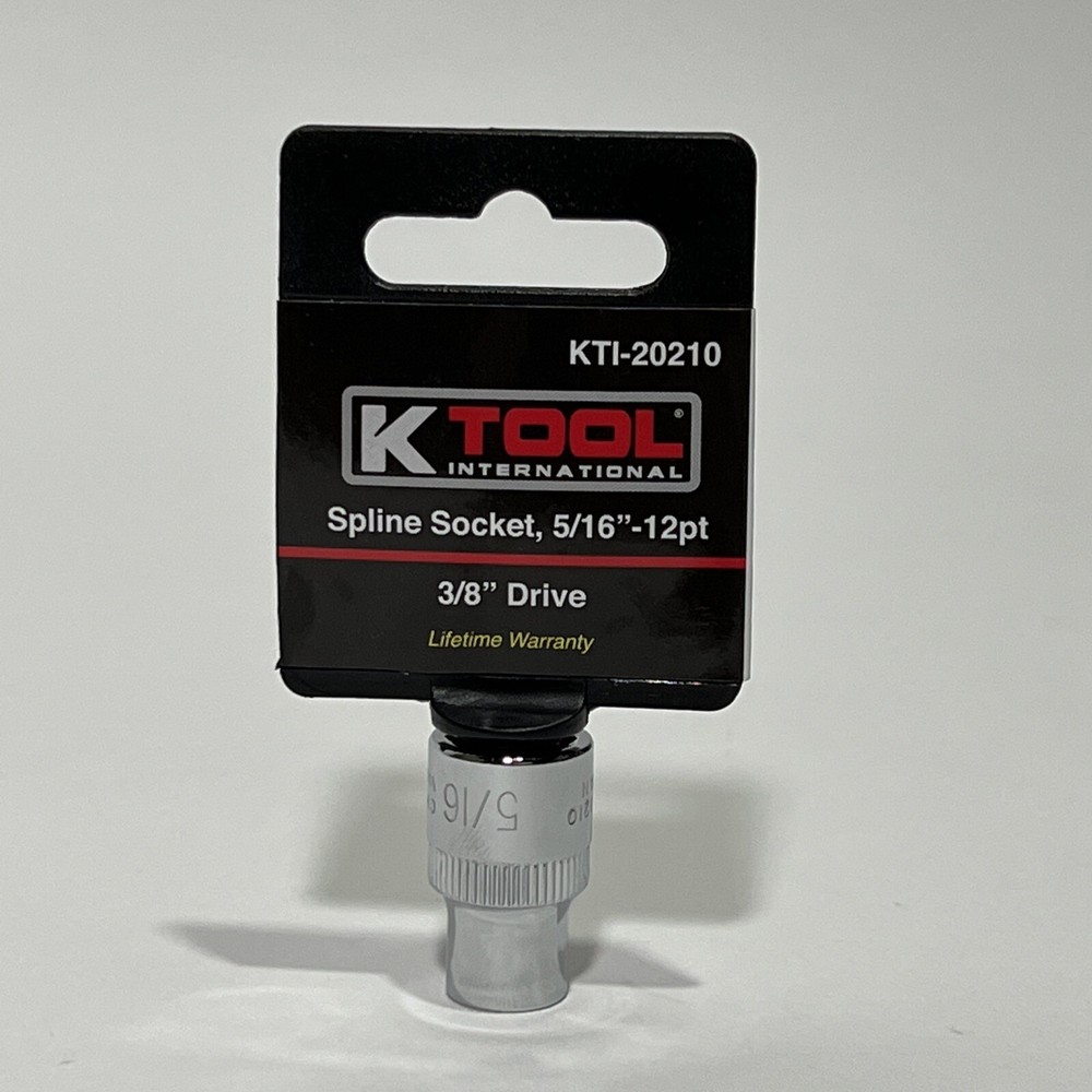 5/16" - 12 Point Shallow Socket 3/8" Drive SAE KTool (2 For 1)