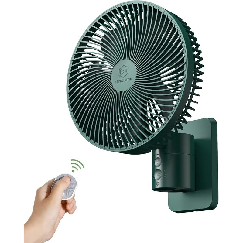 Wall Mount Oscillating Fan Remote Control Adjustable Tilt Timer 4 Speed New