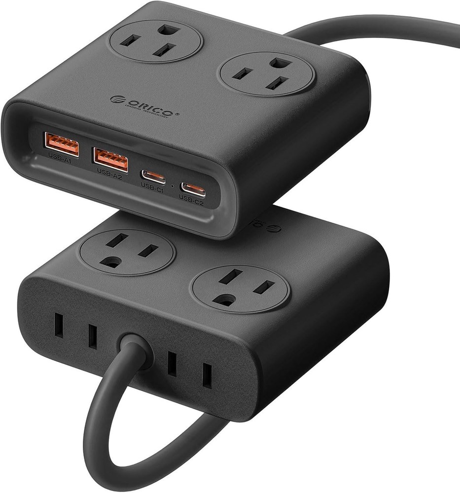 ORICO 8-in-1 Dopamine Power Strip 2USB-C 2USB-A  4AC Versatile Desktop Charging