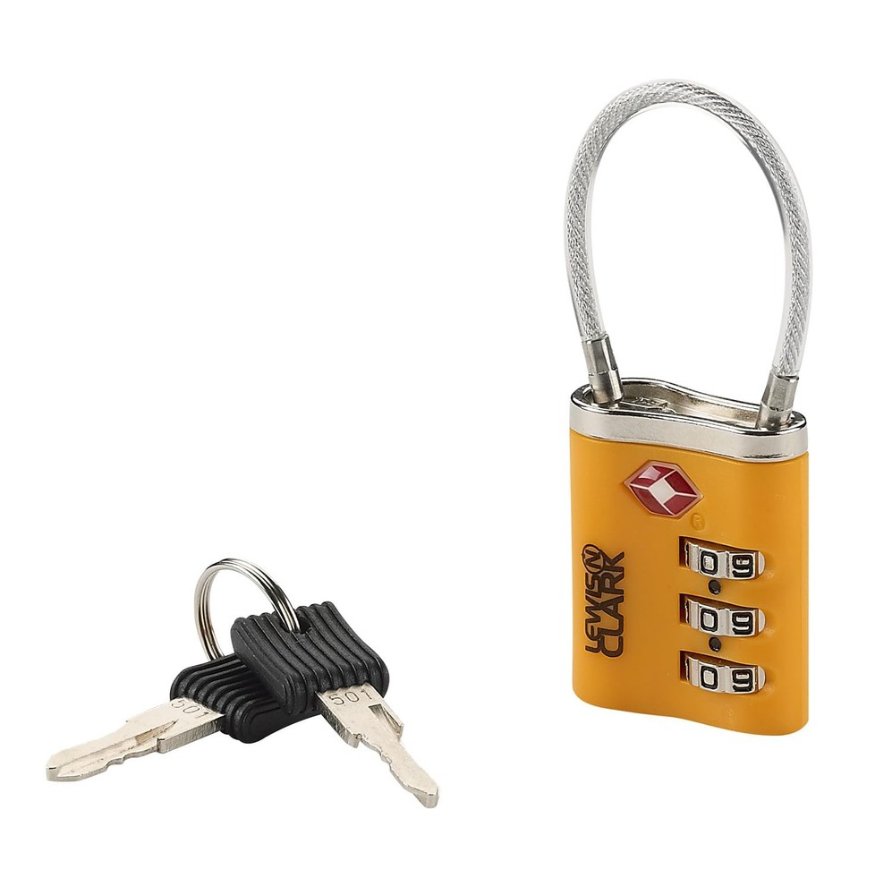 Travel Sentry Combo Lock with Keys, Orange, One Size
