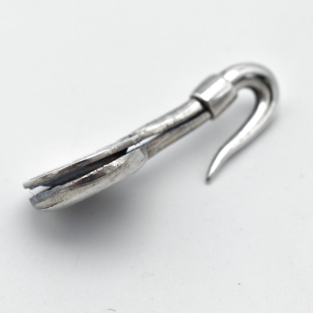 Antique Solid Silver Napkin Clip 1905 Edwardian Engraved