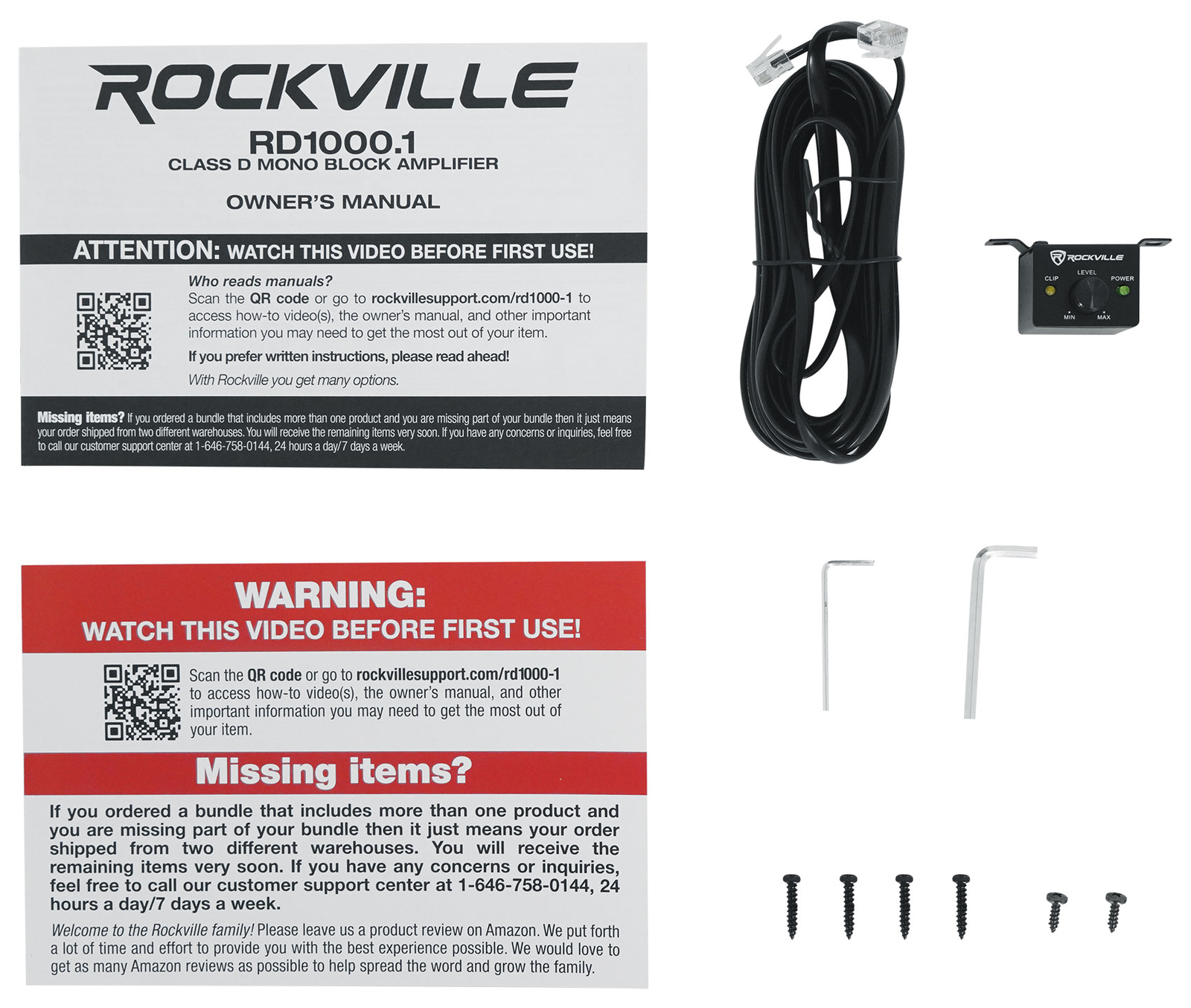 Rockville RD1000.1 1000w RMS @ 1 Ohm (4000w Peak) Mono Amplifier Car Audio Amp