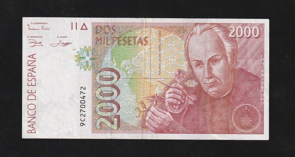 Spain, 2000 Pesetas, 1992, P-162, Banknote, Madrid