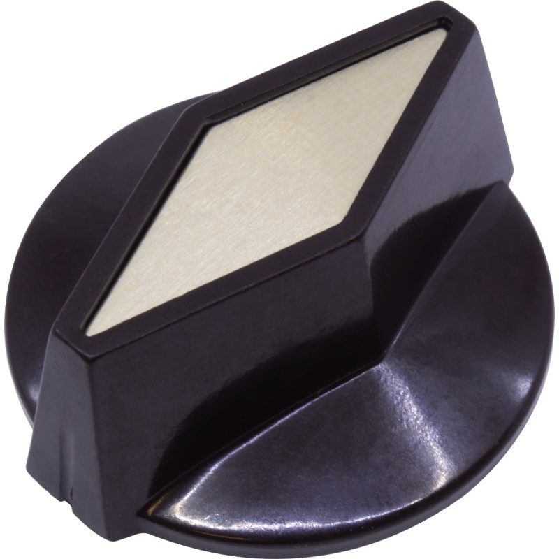 Knob, Rogan, Rickenbacker Style, Diamond Pointer, Brown & Gold