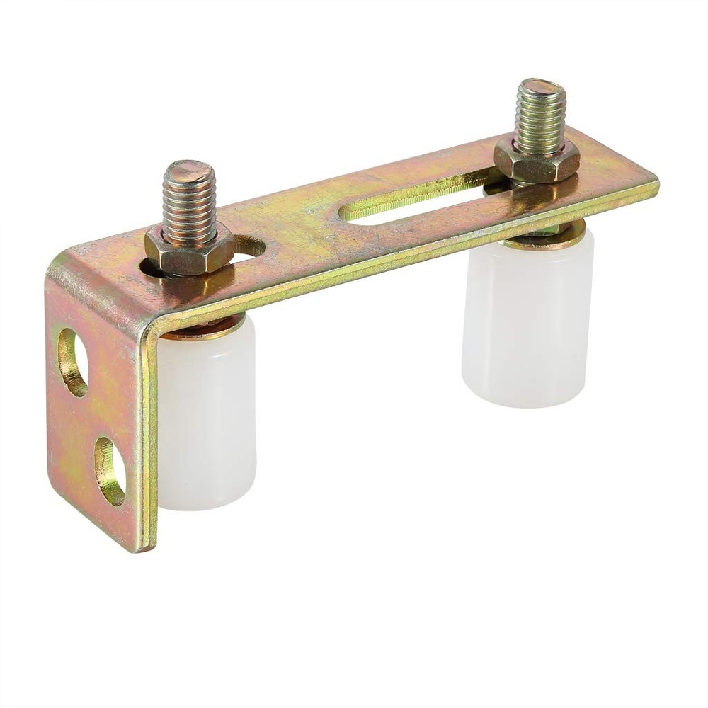 Skelang Slide Gate Guide Roller with L Post Bracket, Adjustable Dual Gold