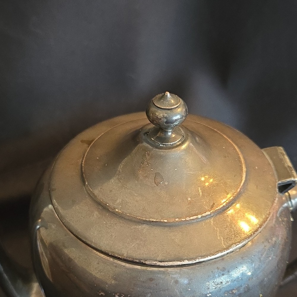 Crown Silver Co Silverplate Teapot Post-1940 Antique Silver-Plated