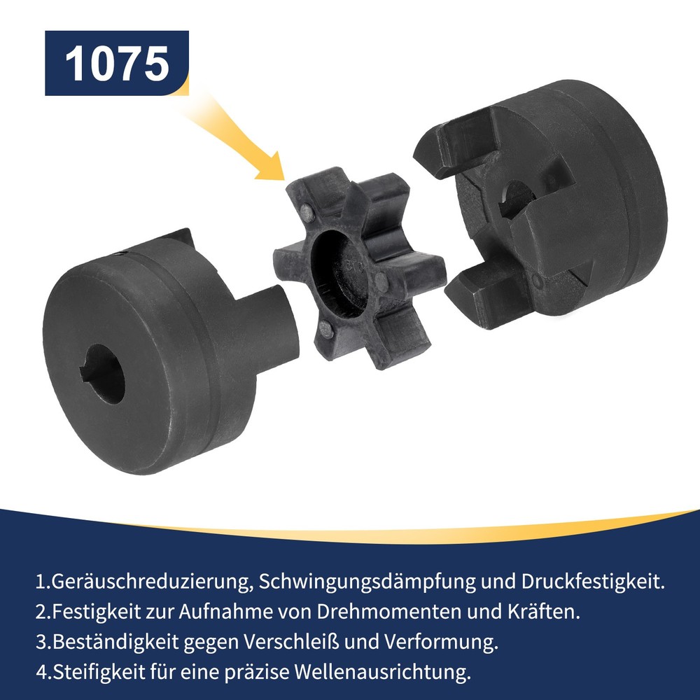 3 PACK 7/8" to 1"L075 Flexible L-Jaw Coupling Coupler Sets