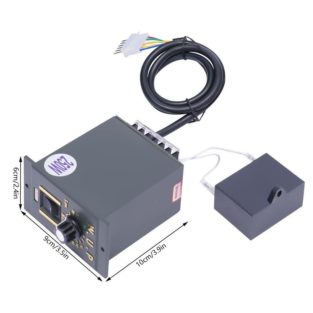 250W 110V AC Gear Motor with Variable Speed Controller and Bracket Single Phase