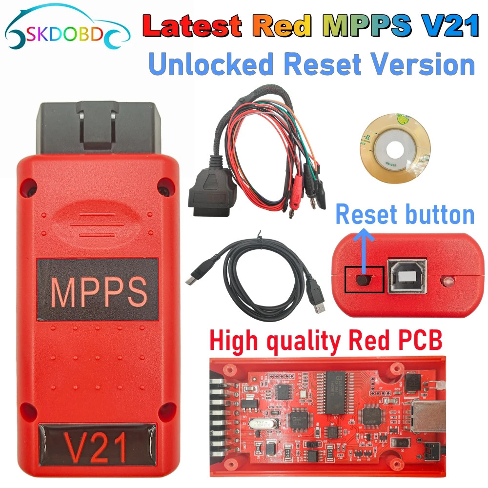MPPS V21 Unlocked Infinite Reset High Quality Version Full Chip with Breakout Tr