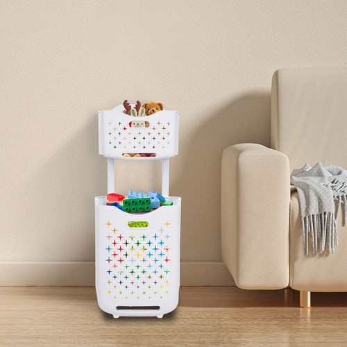 Foldable Multi-tier Laundry Hamper Collapsible Dirty Clothes Laundry Basket