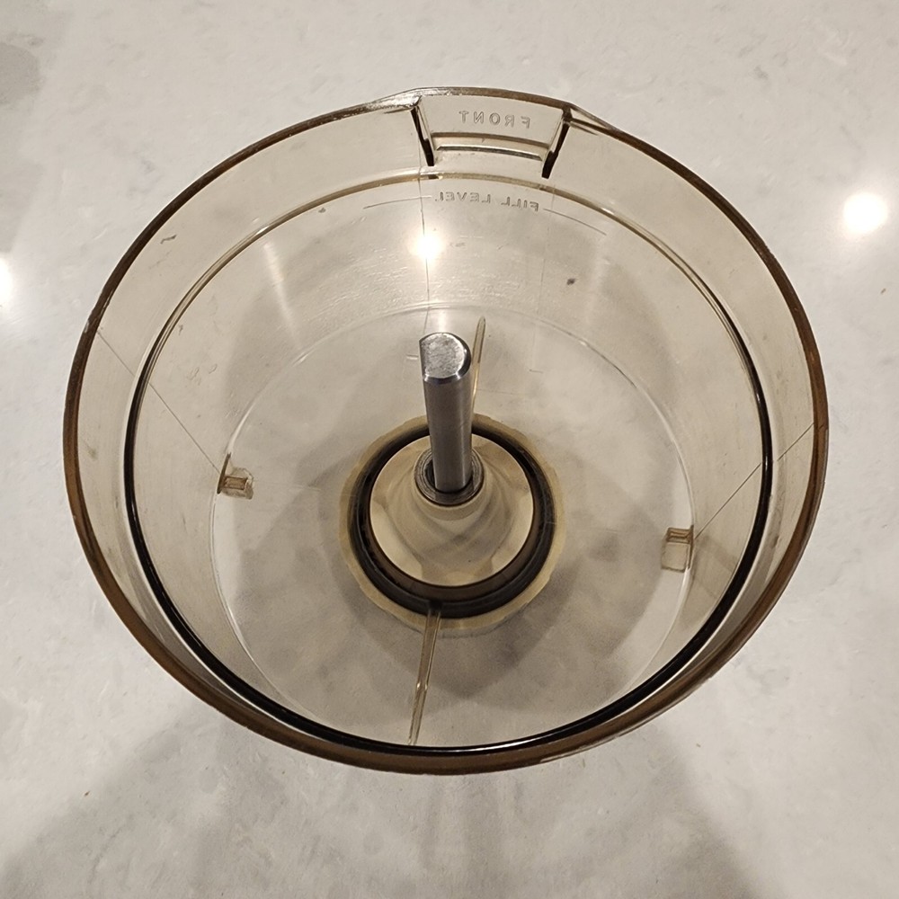 VTG General Electric Food Processor Replacement Work Bowl 7" D2FP1 Amber W/Stem