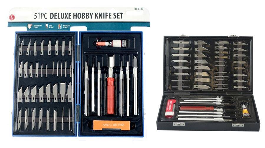 51-Piece Hobby Knife Set with Storage Box