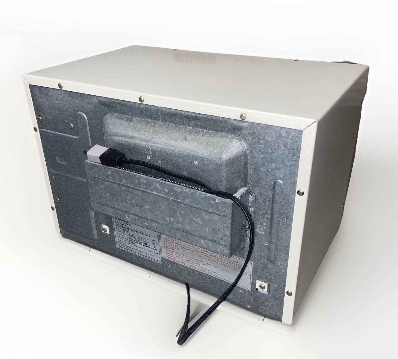 Vintage 80’s Samsung Microwave Oven Model RE-525D Faux Wood Grain Cooking Oven