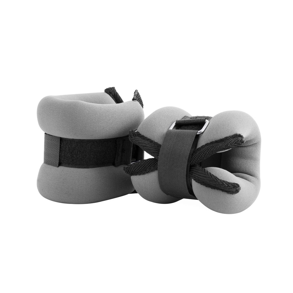 5lb Adjustable Wrist/Ankle Weights, Grey Straps, Comfortable Fit for Workouts