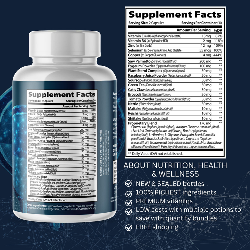 Prostat+ Max- Prostate Support- 2 Bottles-120 Capsules