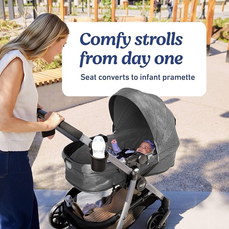 Graco Modes Prammette Convertible Stroller With Bassinet, Reversible Mode