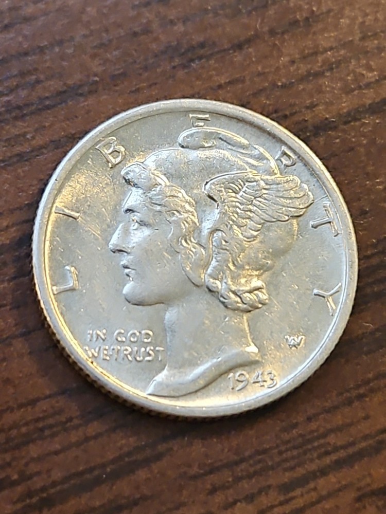 1943 S Silver Mercury Dime Uncirculated