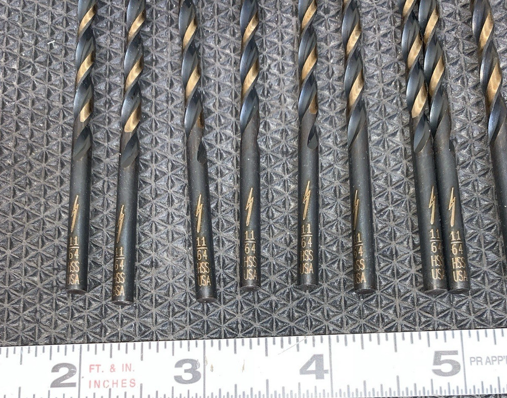 11/64" jobber drill bits 135point M7 9-pack Drill Bits Triumph 4F551