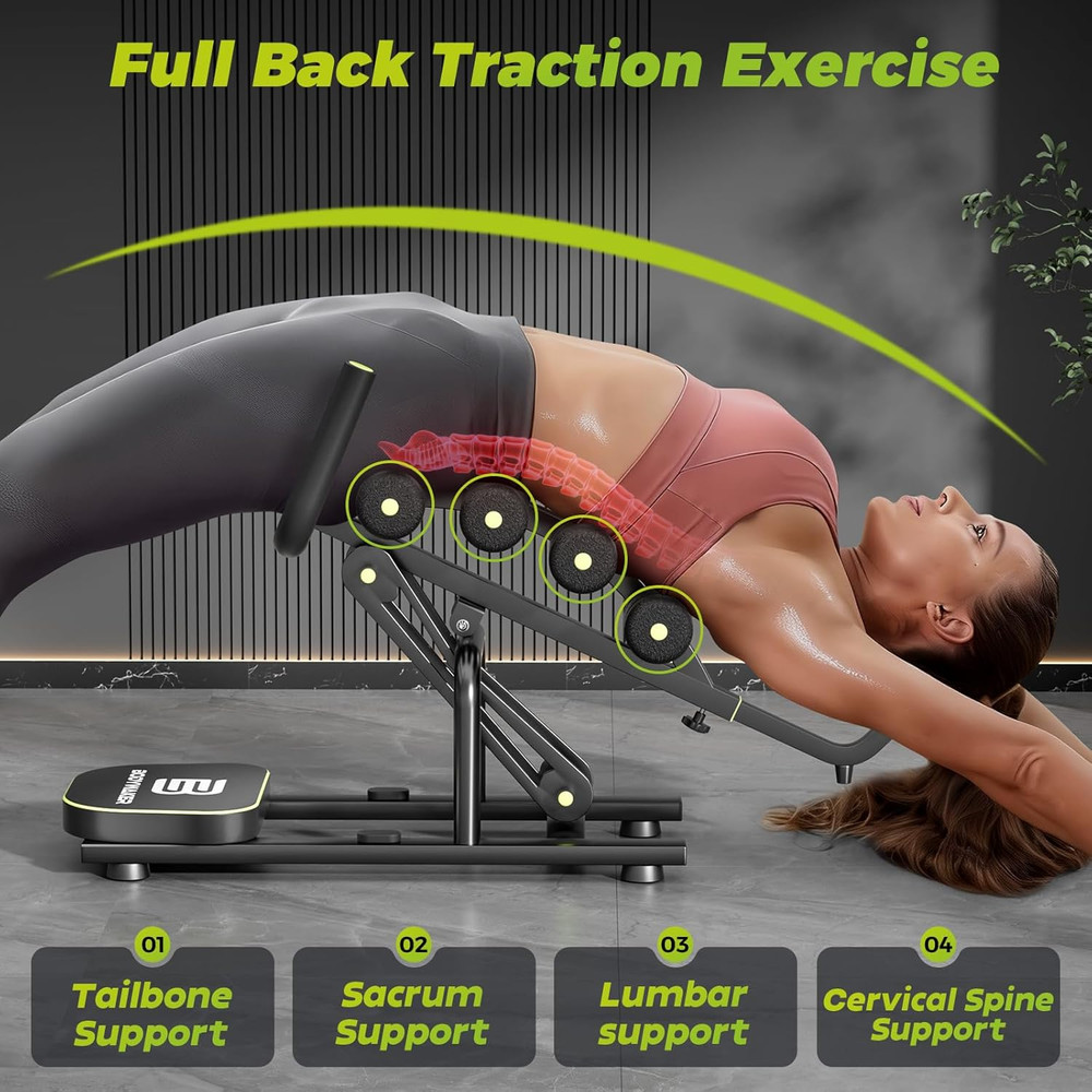 Mini Inversion Chair for Back Pain Relief, Compact Foldable Back Stretcher with