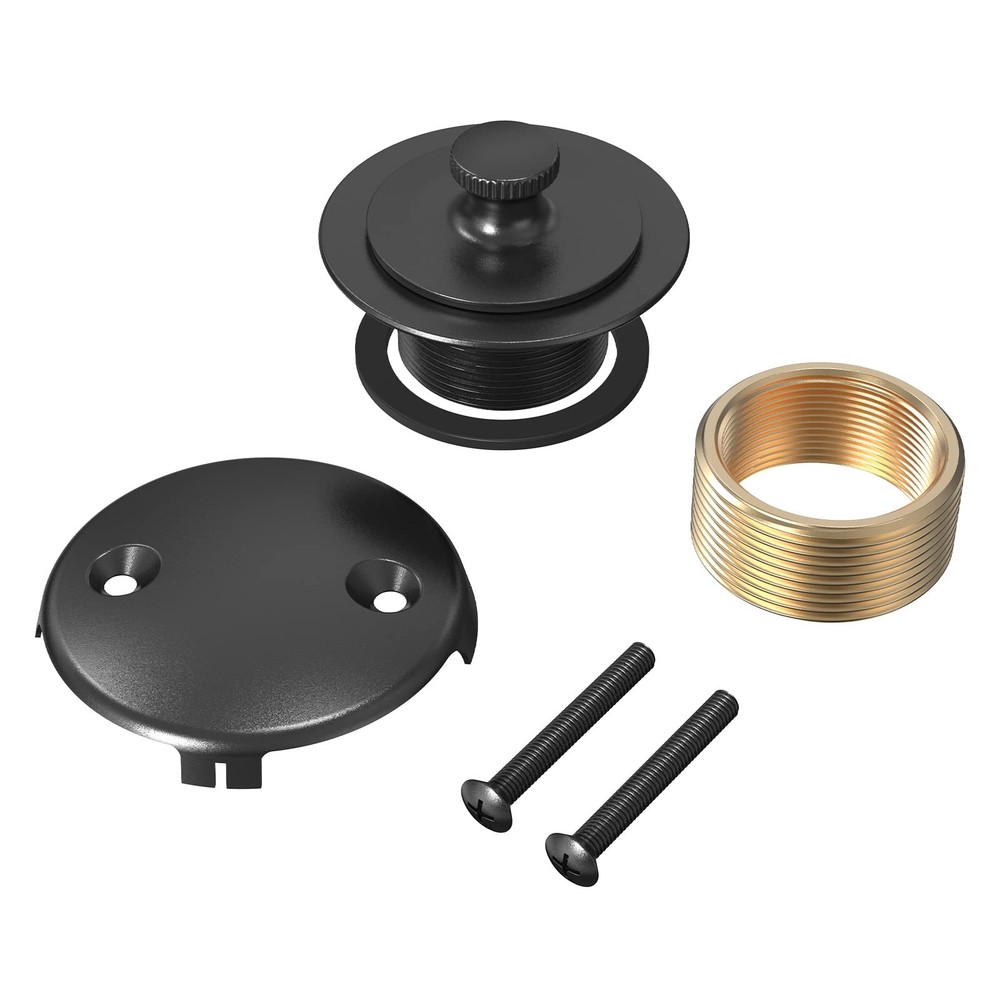 Matte Black Tub Drain and Overflow Kit, Replacement Bath