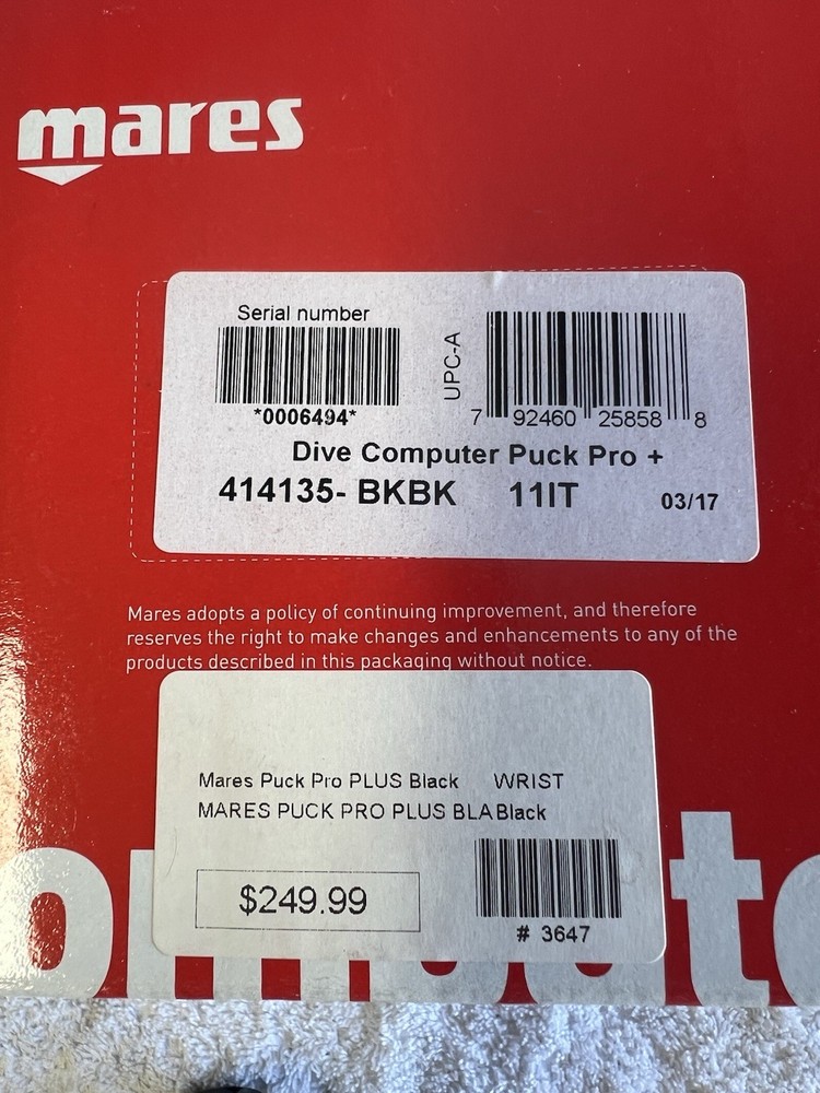 USED Mares Puck Pro Plus Scuba Dive Computer