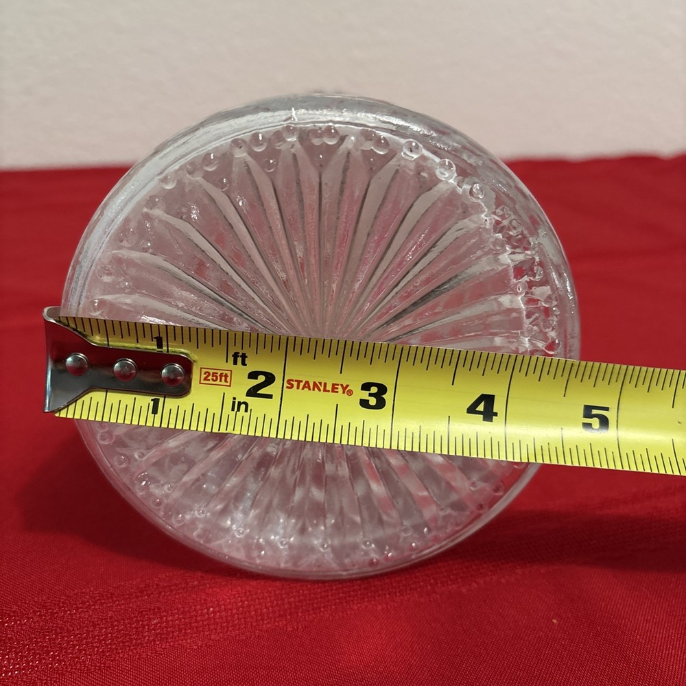 Crystal Carafe Pitcher Silver Plated Lid Pour Spout