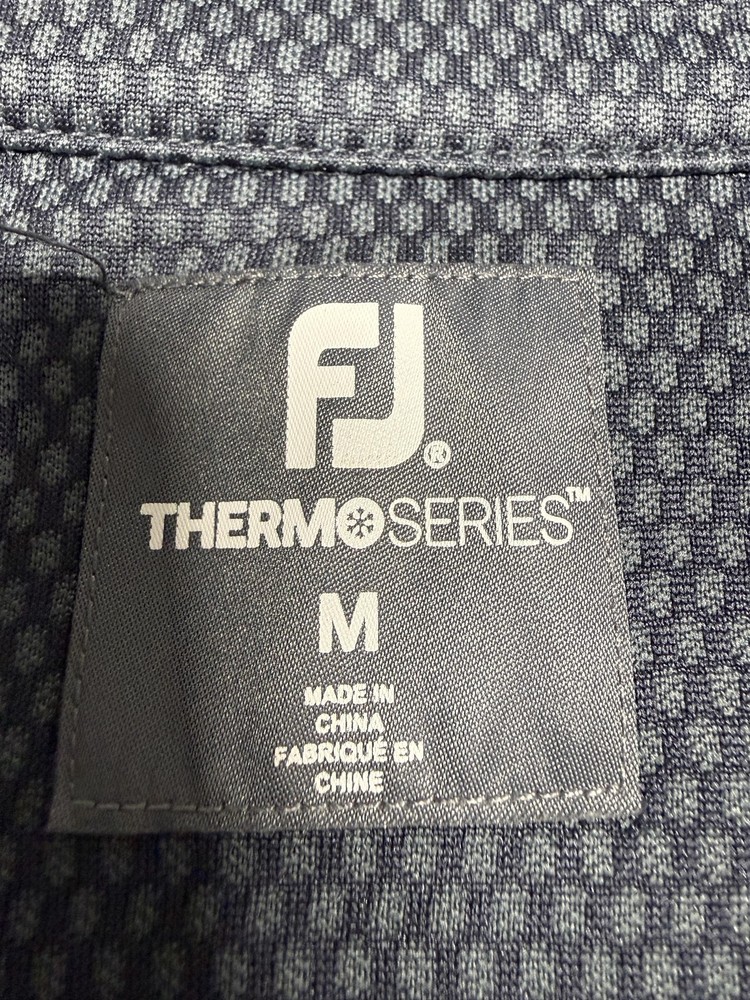 FootJoy ThermoSeries Jacket Mens Medium Gray Blue Full Zip Golf Softshell