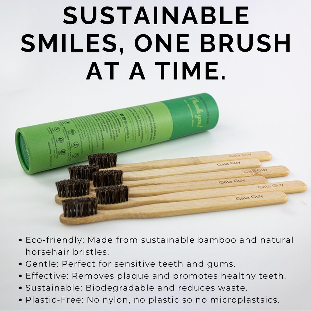Guy Soft Natural Bristle Bamboo Toothbrush