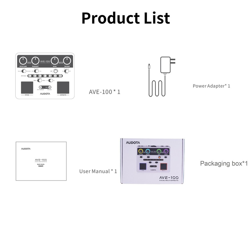 Vocal Effects Pedal Processor 3 Harmony Modes Pitch Correction for Streaming etc