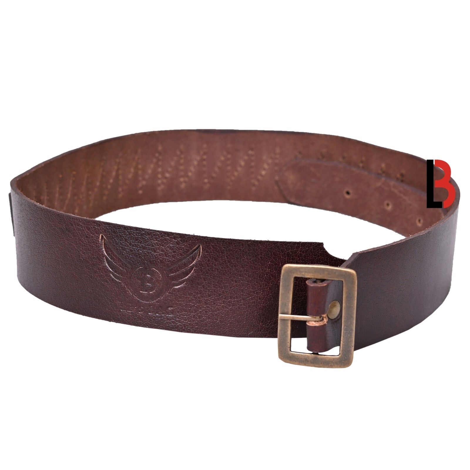 Cowhide Leather Adjustable Bandolier Cartridge Belt for.22, Vintage Brown