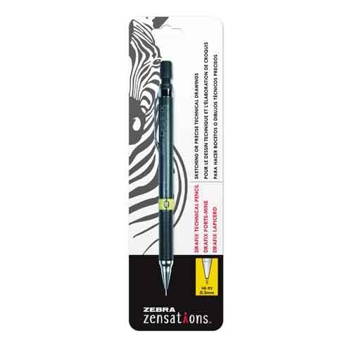 Zebra Drafix Technical Drafting Mechanical Pencil 0.3mm HB#2 Yellow Indicator