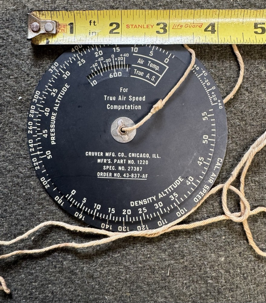 USAAF WW2 HAND HELD TYPE D-4 AIRCRAFT NAVIGATION COMPUTER