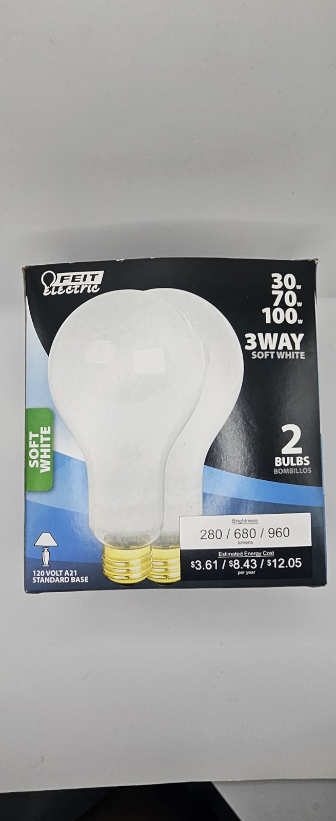 Fiet electric 30/70/100 3 way bulb 6-pk ((3)-2pks)