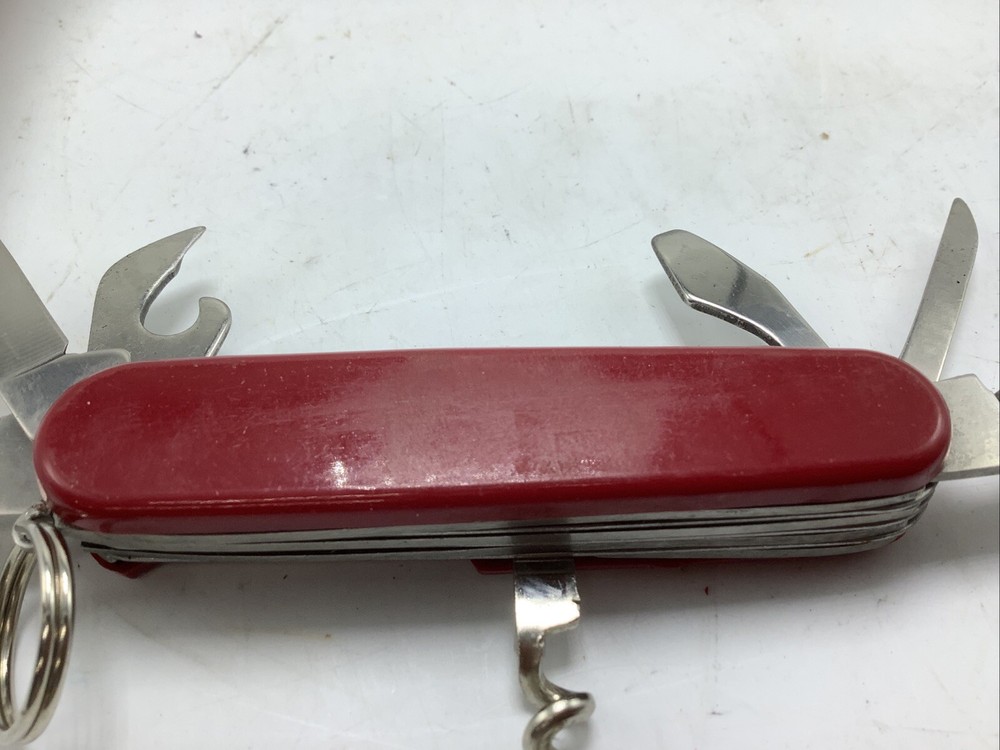 Vintage Sharp 8-Piece Advertising Folding Pocket Knife Multi-Tool