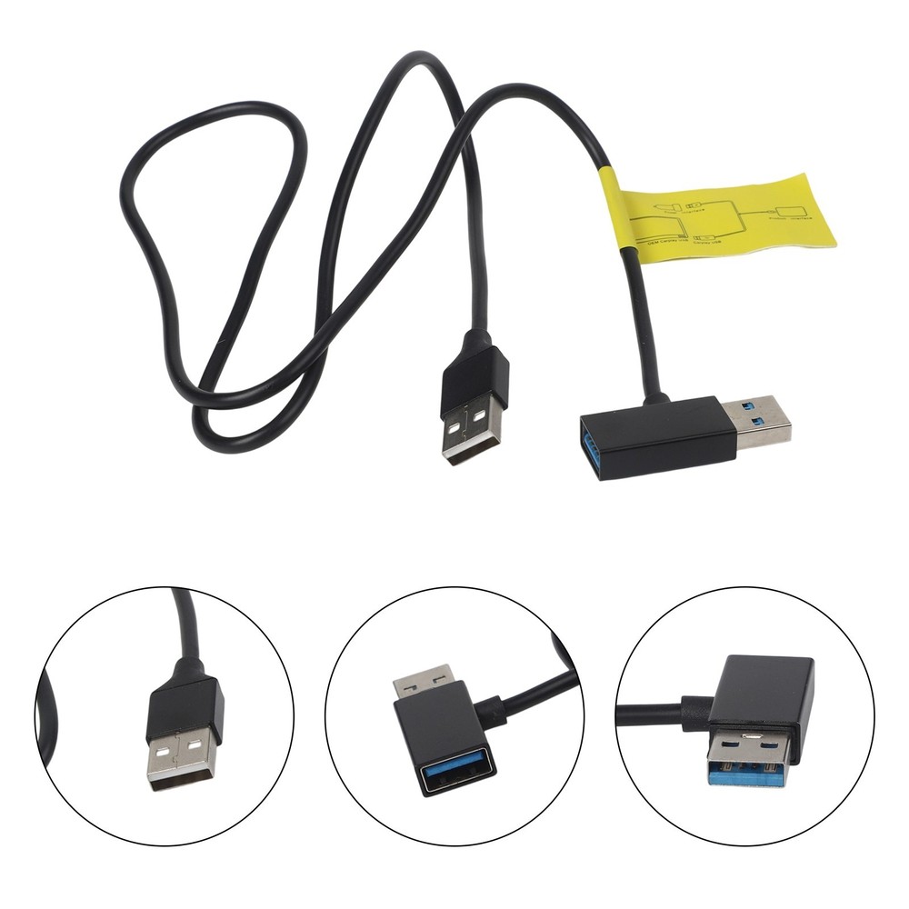 USB Splitter YCable for Power Data Use in For Android Auto For Carplay
