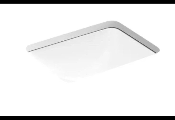 KOHLER 20000-0 Caxton Rectangle Undercounter Bathroom Sink
