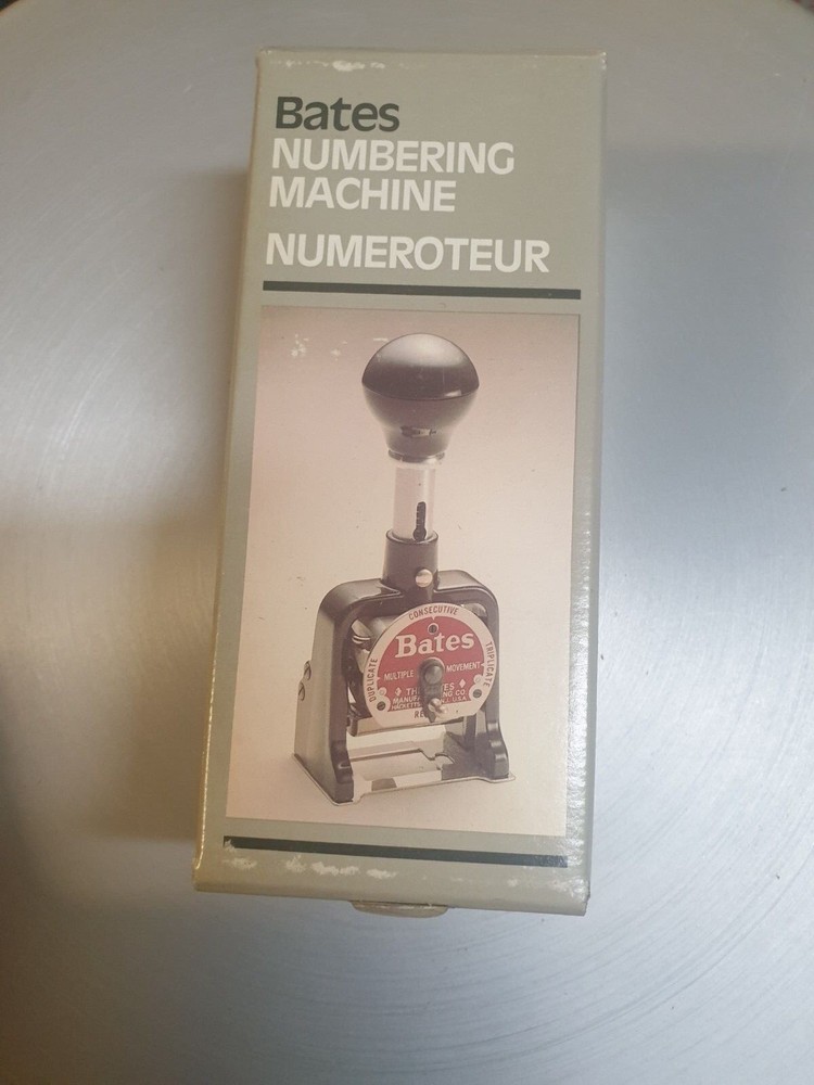 Vintage Bates Numbering Machine Model 7GMULT 