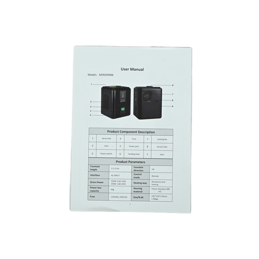 350W Cold Spark Machine Stage Effect DMX Firework Machine DJ Event Party