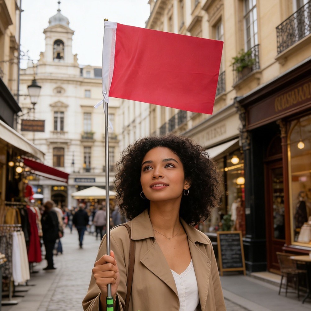 Tour Guide Flags with Extendable Poles - Horse Training Flag & Telescoping Pole