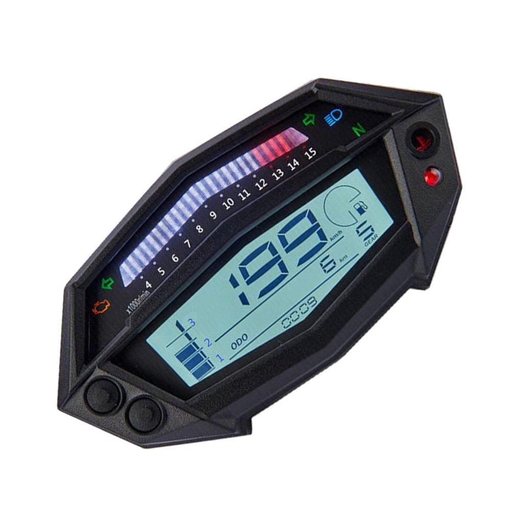Digital LCD Tachometer Odometer Gear Indicator Odometer For Kawasaki Motorcycle