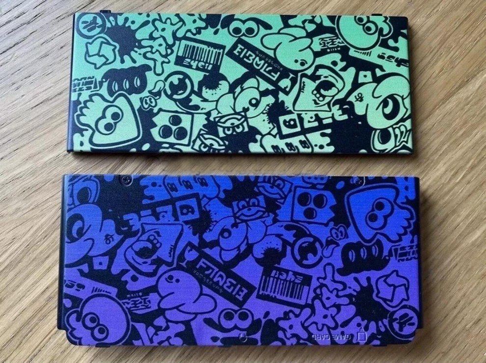 Nintendo New 3DS Kisekae Cover Plates - Splatoon Top & Bottom Replacement Shell