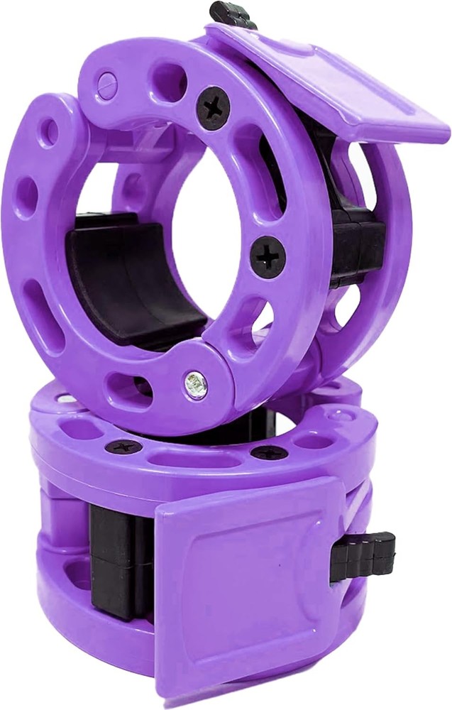 Clout Olympic Barbell Collars Quick Release Thumb Spinner Locking Pair Weights