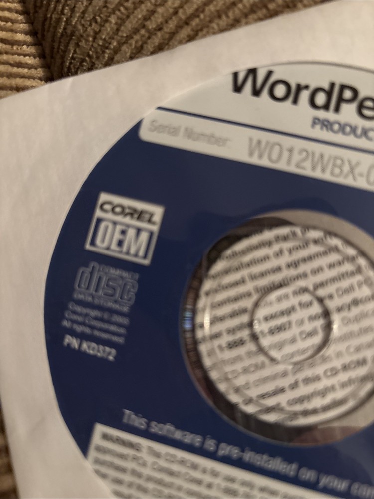 Corel WordPerfect Productivity Pack Install CD-ROM, Sealed