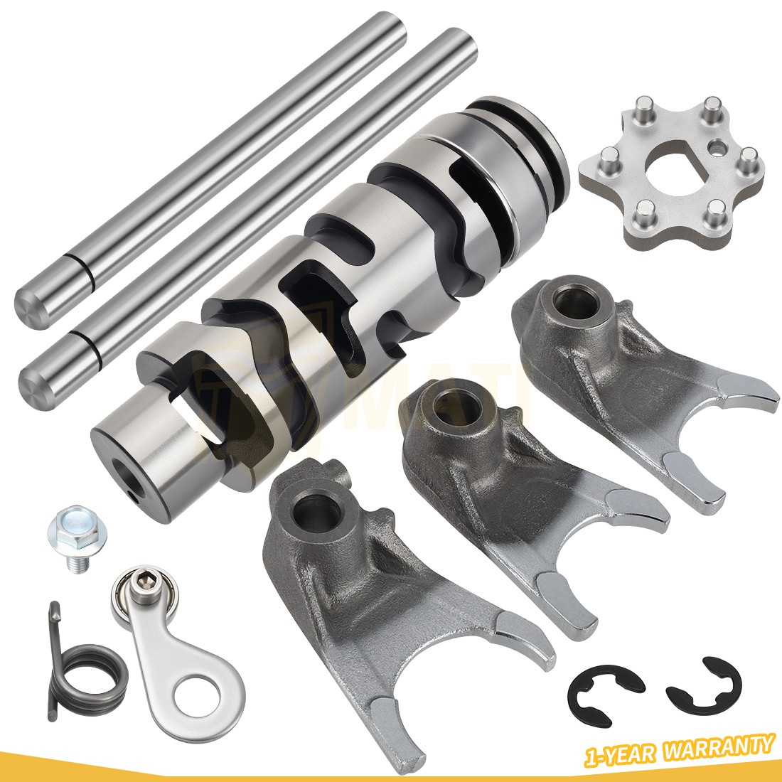 Shift Cam & Shift Forks Guide Bars Rods Set For Yamaha Banshee YFZ350 1987-2006