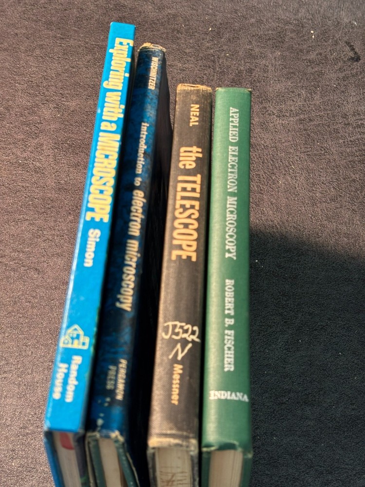 4 Vintage Hardback Microscope Primers - Great Shape!