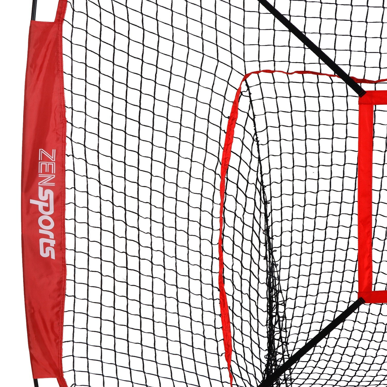 7×7' Baseball Softball Net Practice Hitting Batting Training Net w/Strike Zone