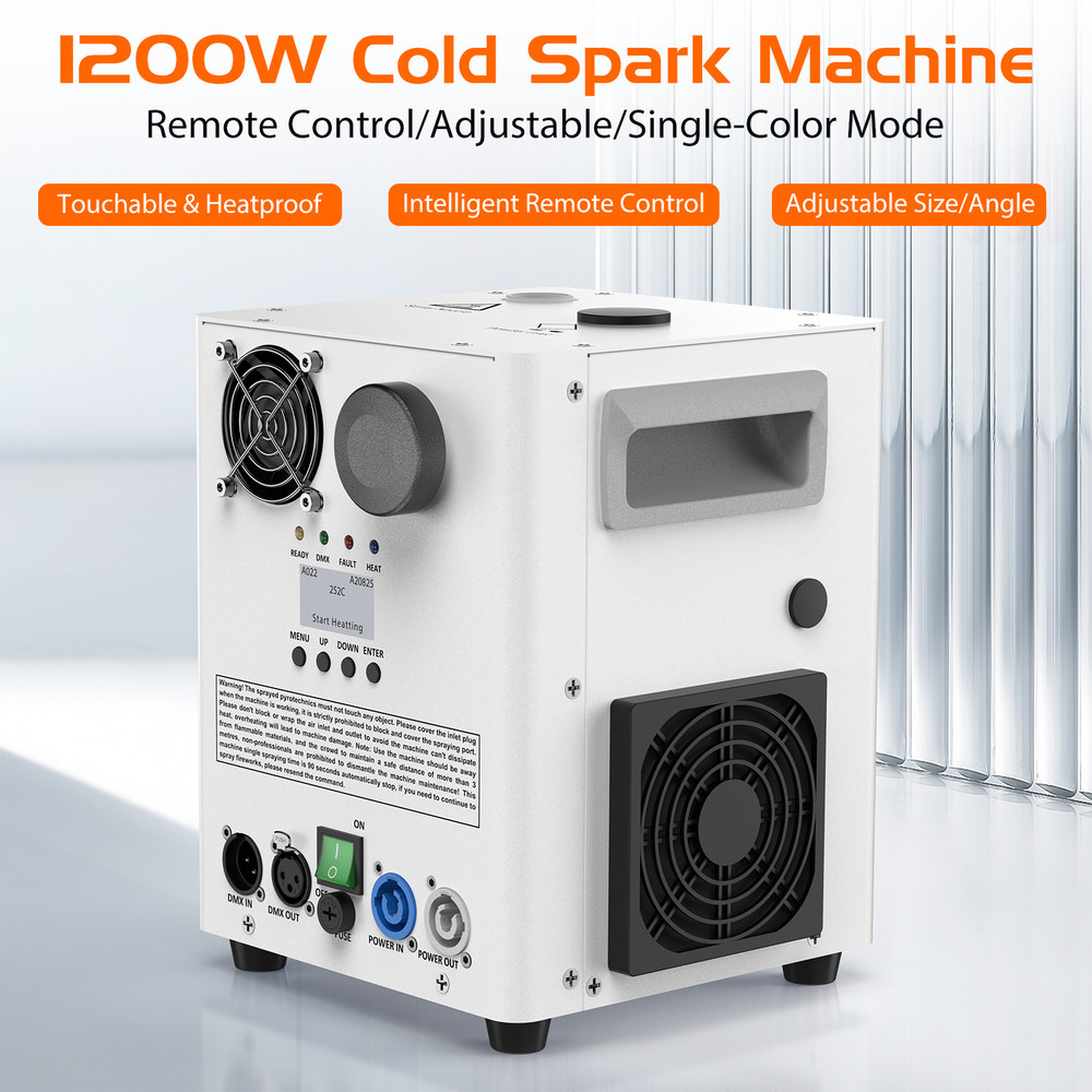 1200W Cold Spark Machine Stage Effect Machine DMX Firework Event Party Wedding