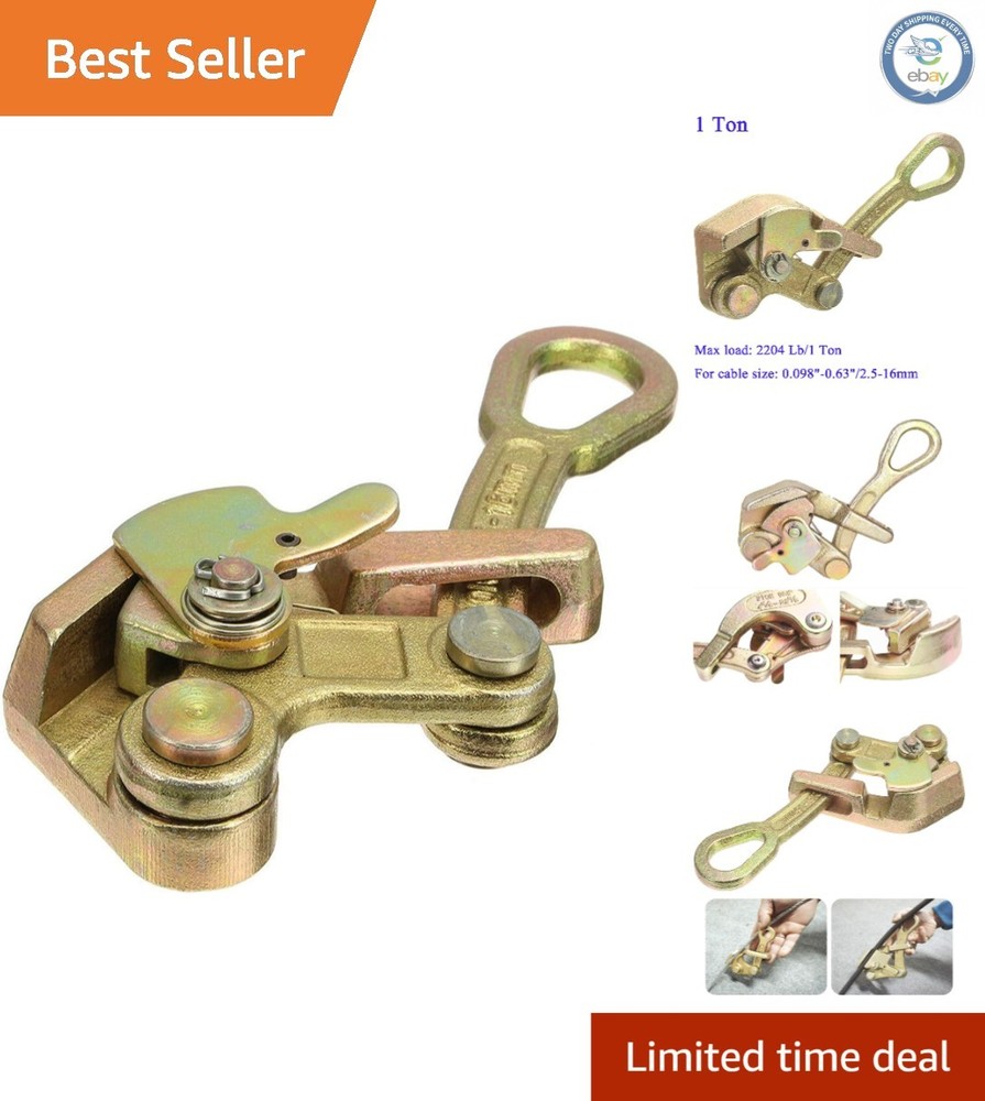 Versatile Cable Puller Grip for Steel Cables - For Professionals, 1 Ton Limit
