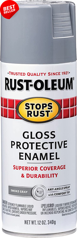 7786830 Stops Rust Spray Paint, 12 Oz, Gloss Smoke Gray