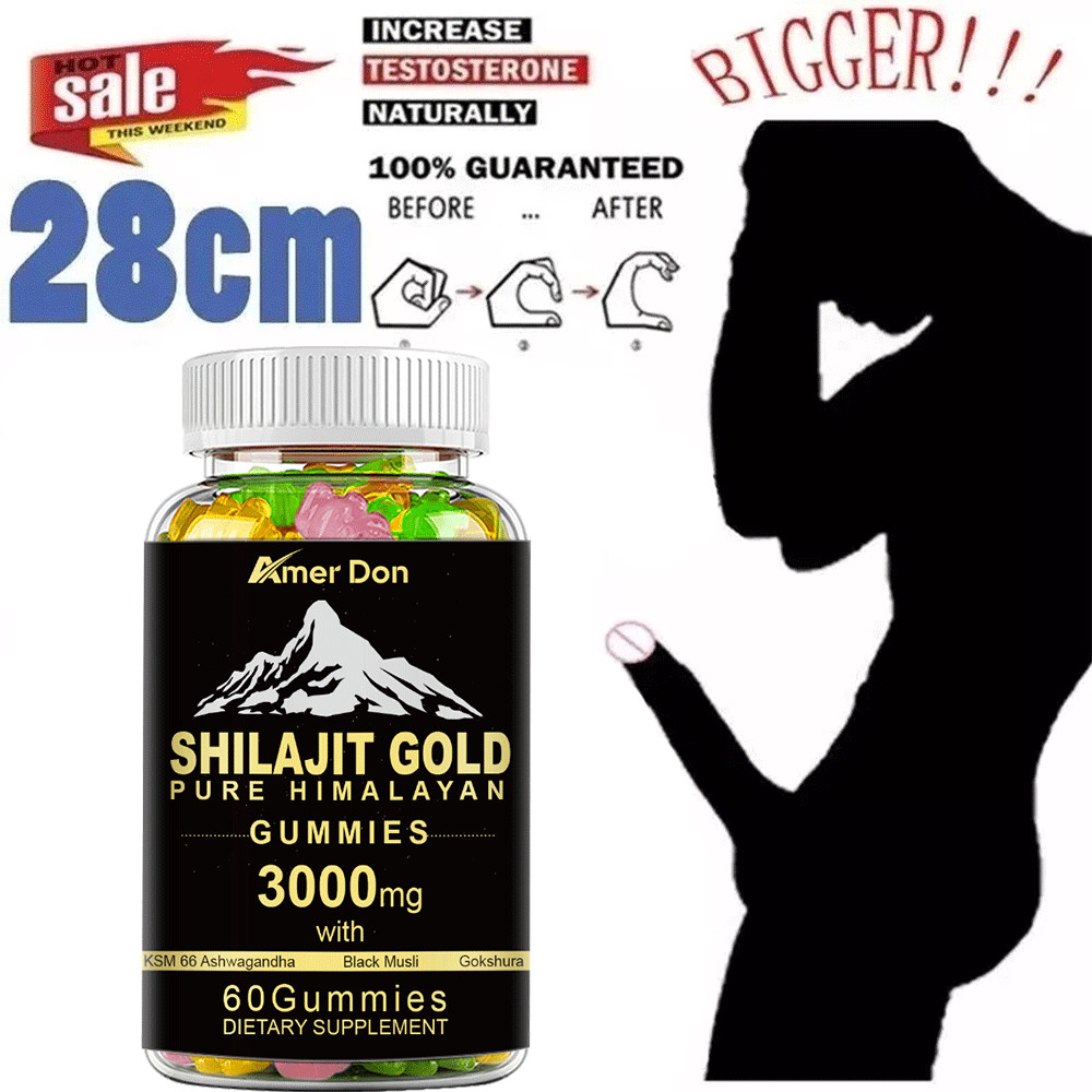 60 Shilajit Gummies | Pure Himalayan Shilajit & Ashwagandha | Boost Strength